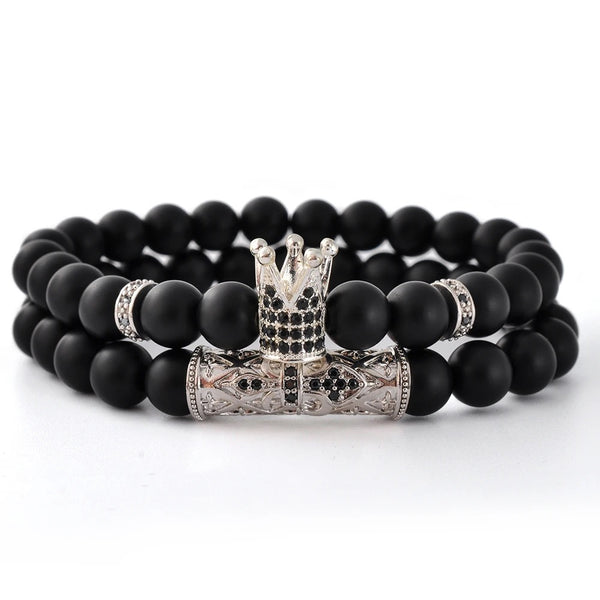 Royal Obsidian / Silver Bracelet